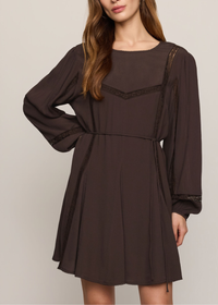 Wilde Mini Dress - Cocoa Bean