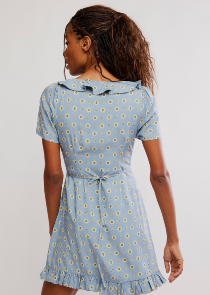 Wildest Dreams Mini Dress - Autumn Sky
