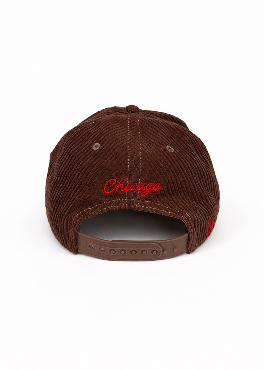 Windy City Wide Whale Cord Hat - Brown
