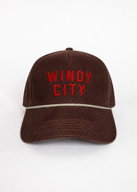 Windy City Wide Whale Cord Hat - Brown