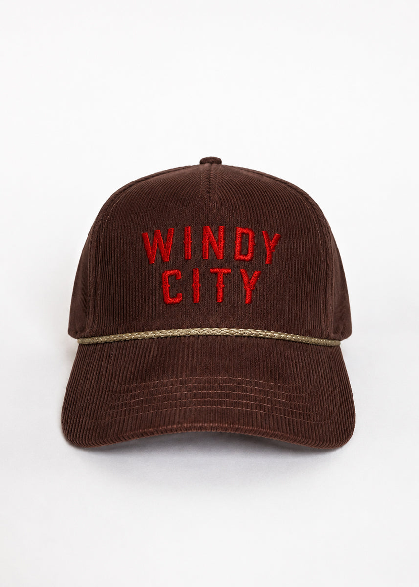 Windy City Wide Whale Cord Hat - Brown