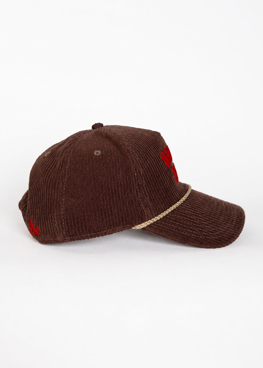 Windy City Wide Whale Cord Hat - Brown