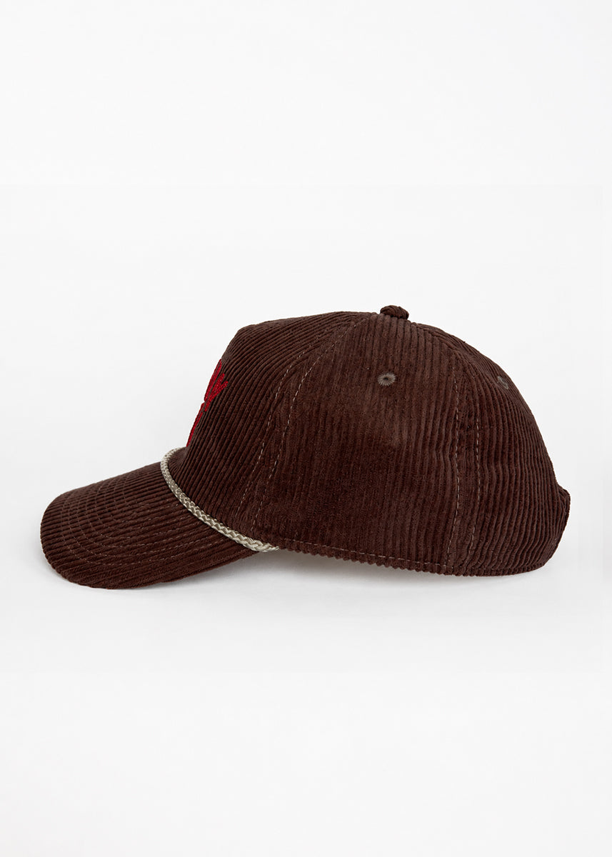 Windy City Wide Whale Cord Hat - Brown