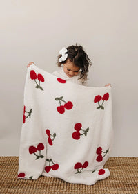 Cherry Plush Baby Blanket
