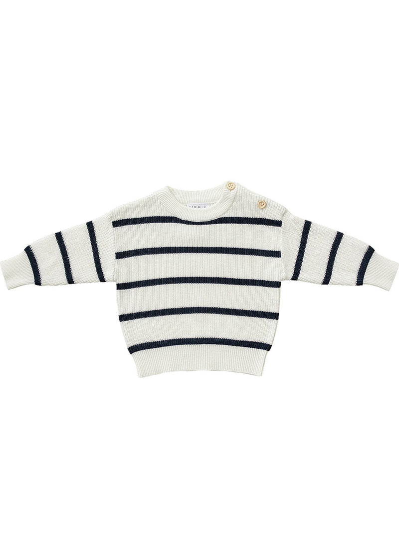 Navy Stripe Knit Sweater