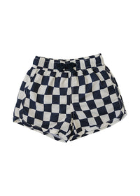 Wavy Checkered Swim Shorts