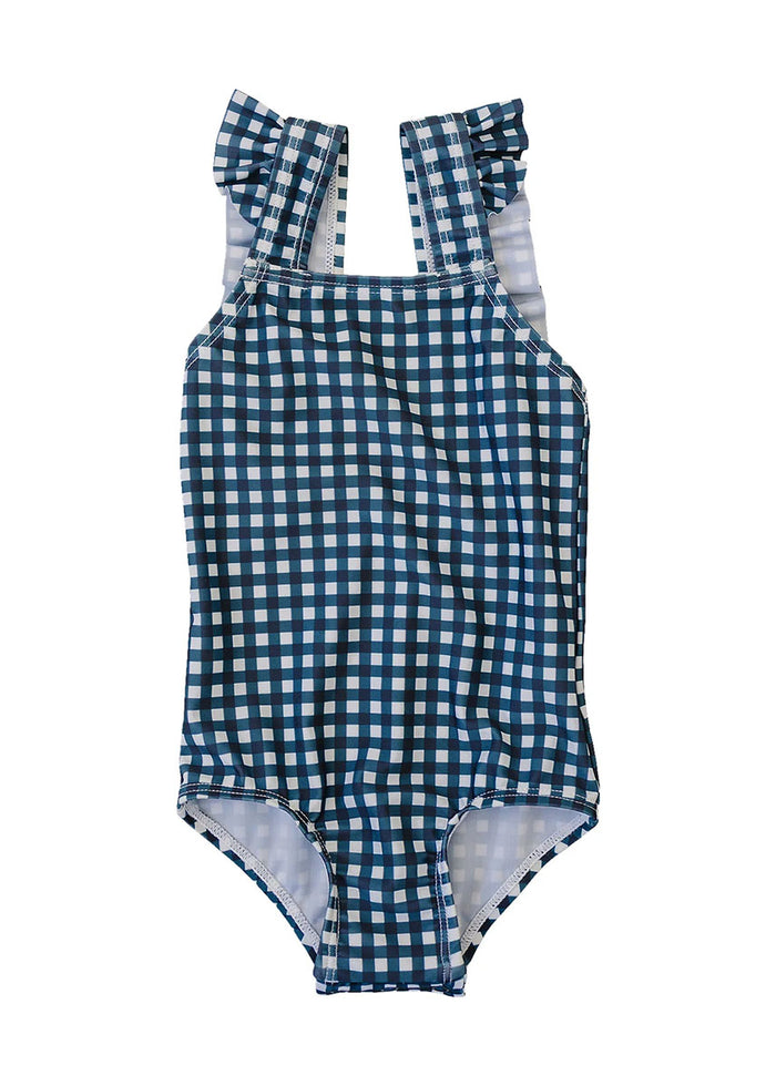 Navy Gingham One-Piece