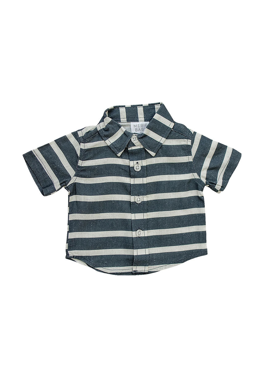 Stripe Linen Button Up Shirt