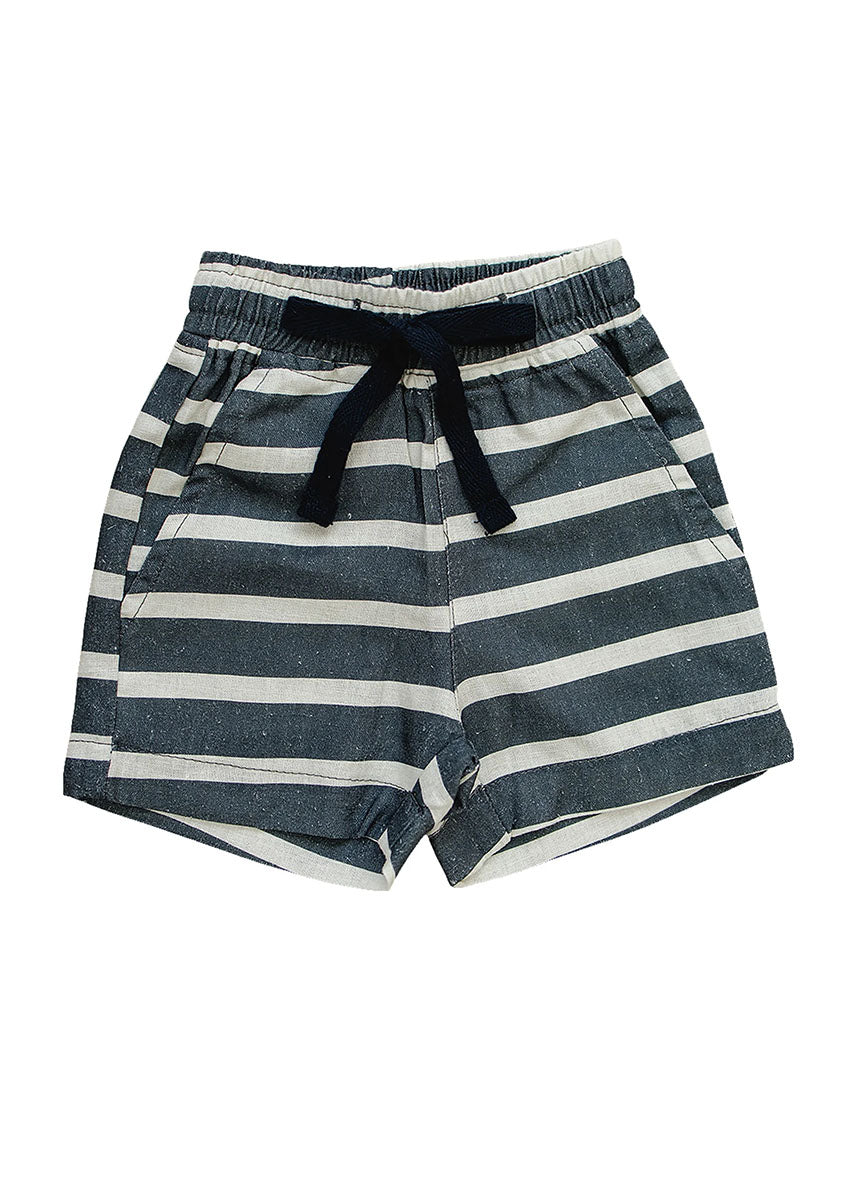 Stripe Linen Cotton Shorts