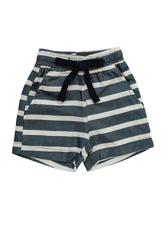 Stripe Linen Cotton Shorts