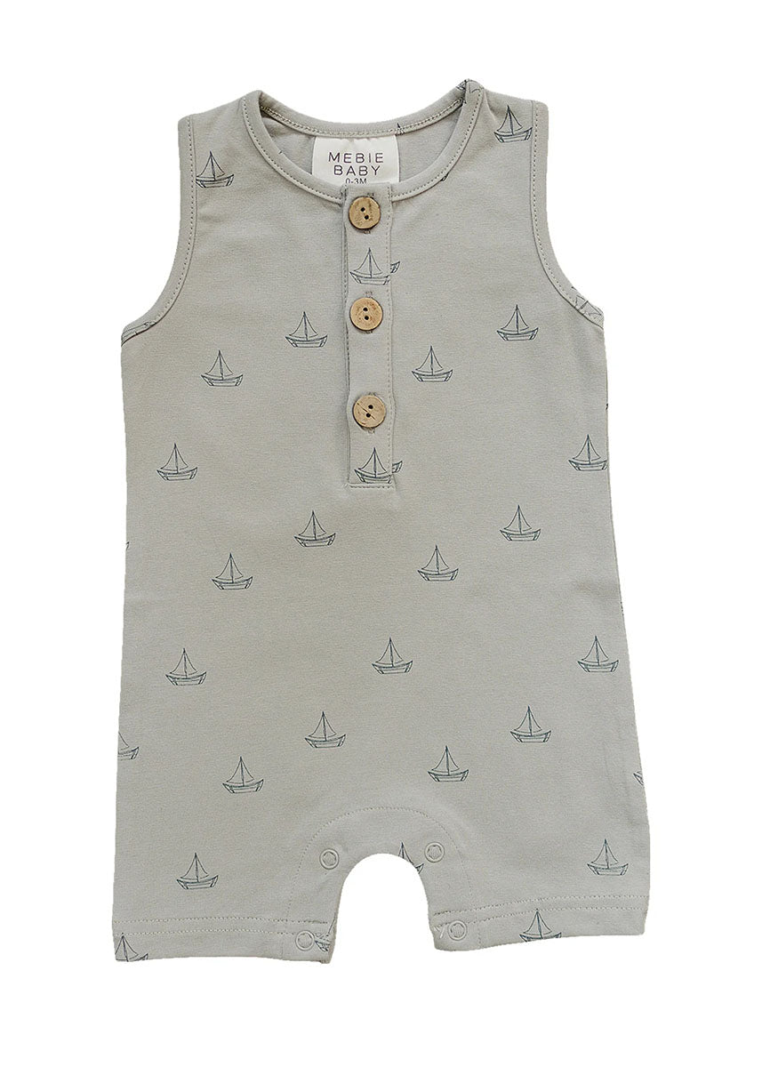 Sail Boat Short Romper