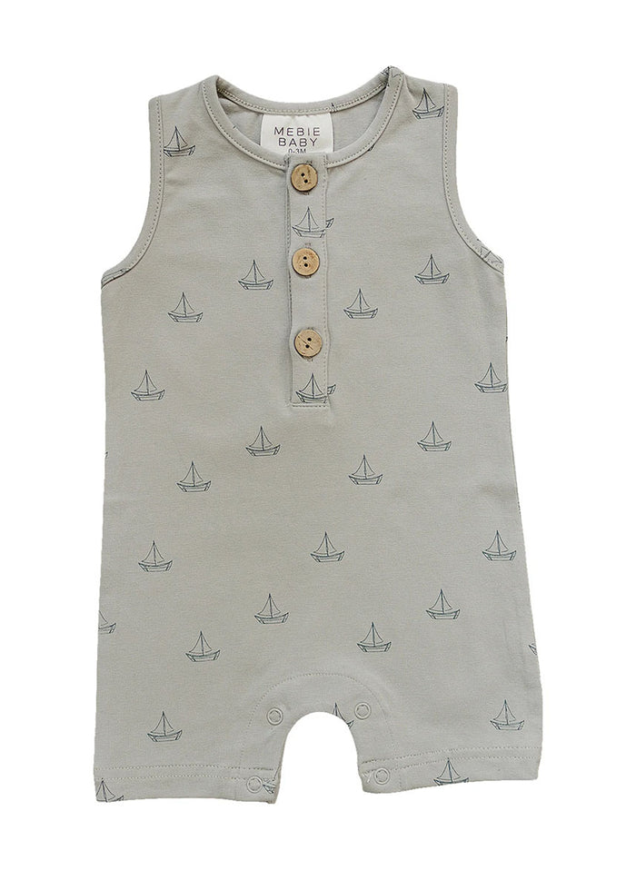 Sail Boat Short Romper