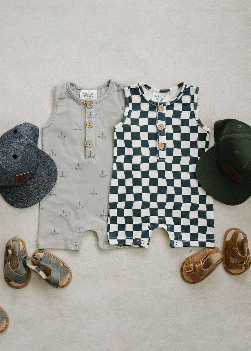 Sail Boat Short Romper