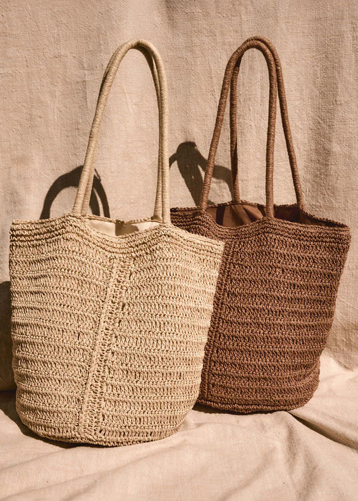 Las Lomas Straw Bag - Natural