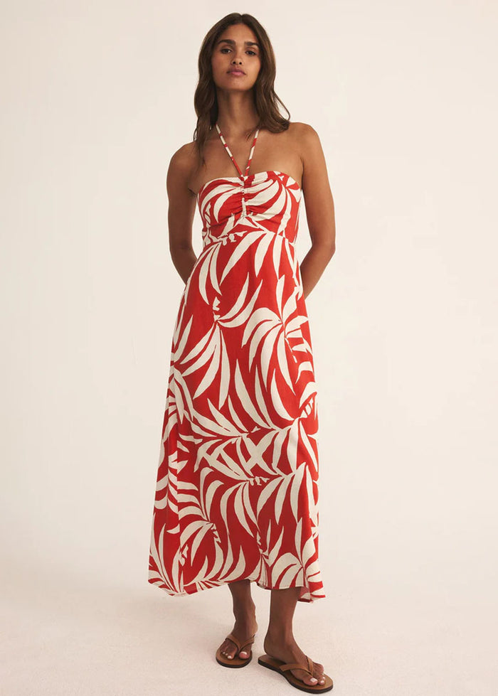 Elodi Vacances Midi Dress - Cabana Red