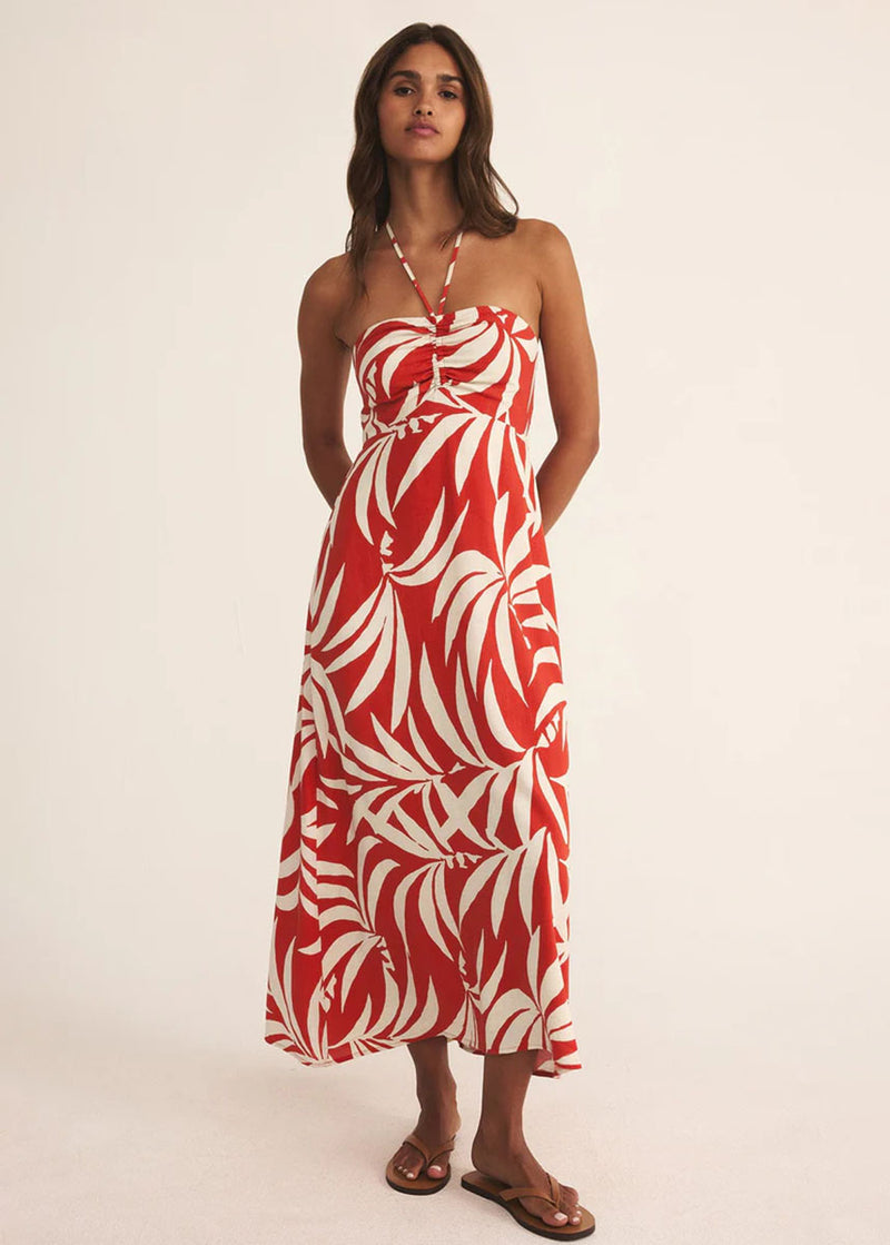 Elodi Vacances Midi Dress - Cabana Red