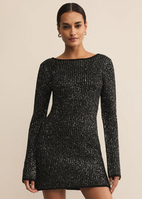 La Marca Sequin Mini Dress - Black