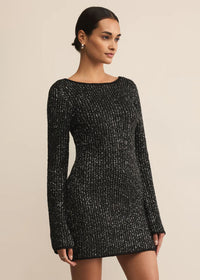 La Marca Sequin Mini Dress - Black
