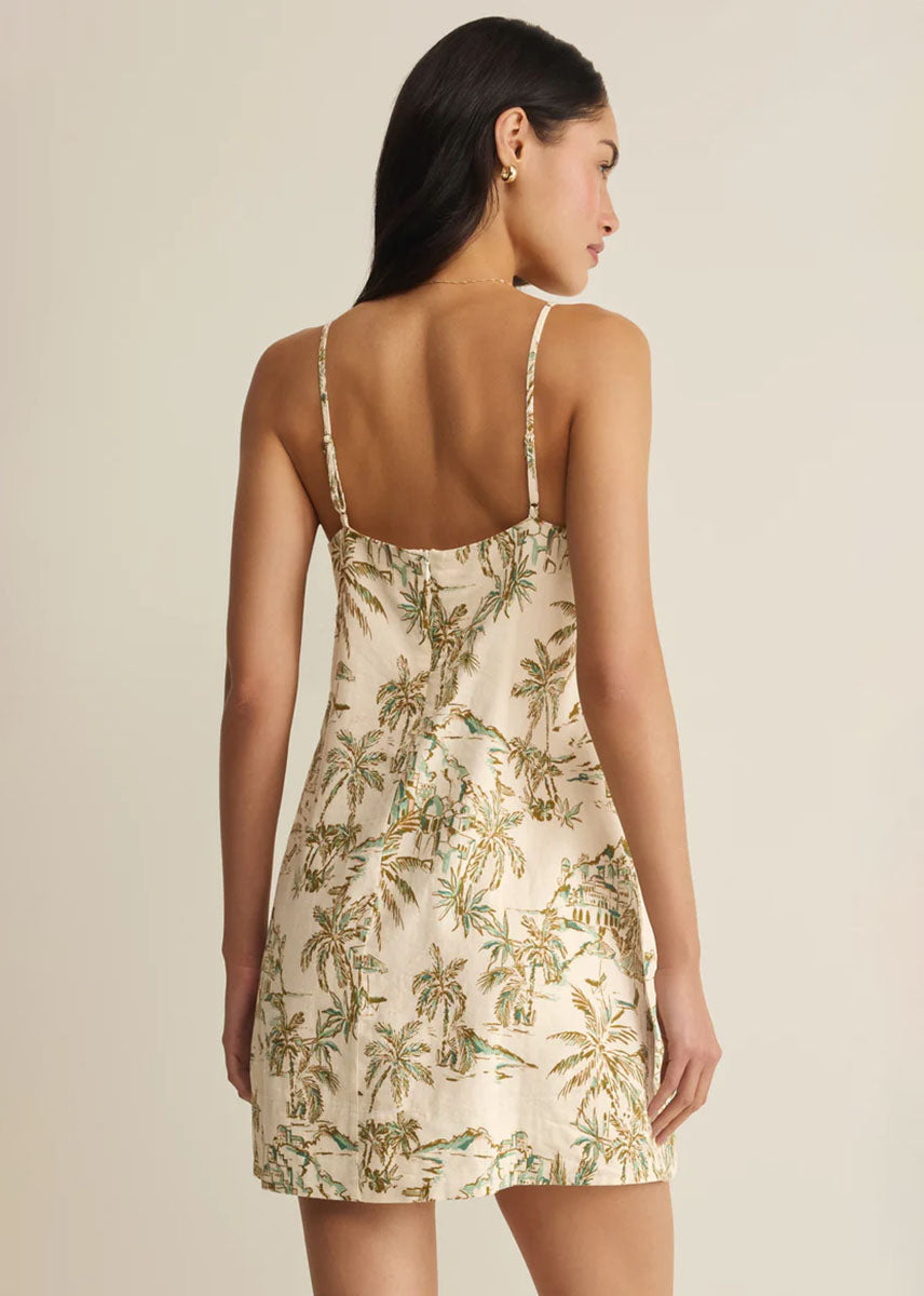 Maude Tiki Tide Mini Dress - Island Coconut