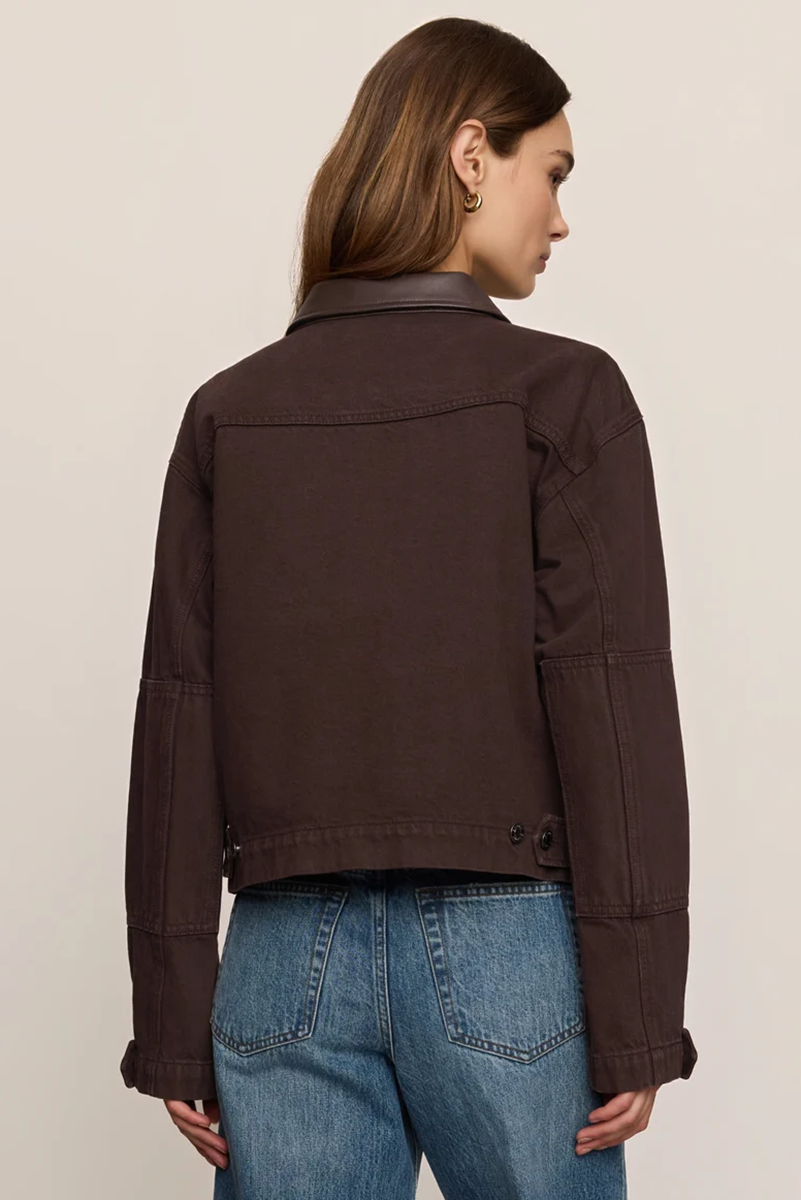 Rey Cropped Chore Jacket - Umber
