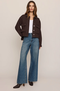 Rey Cropped Chore Jacket - Umber