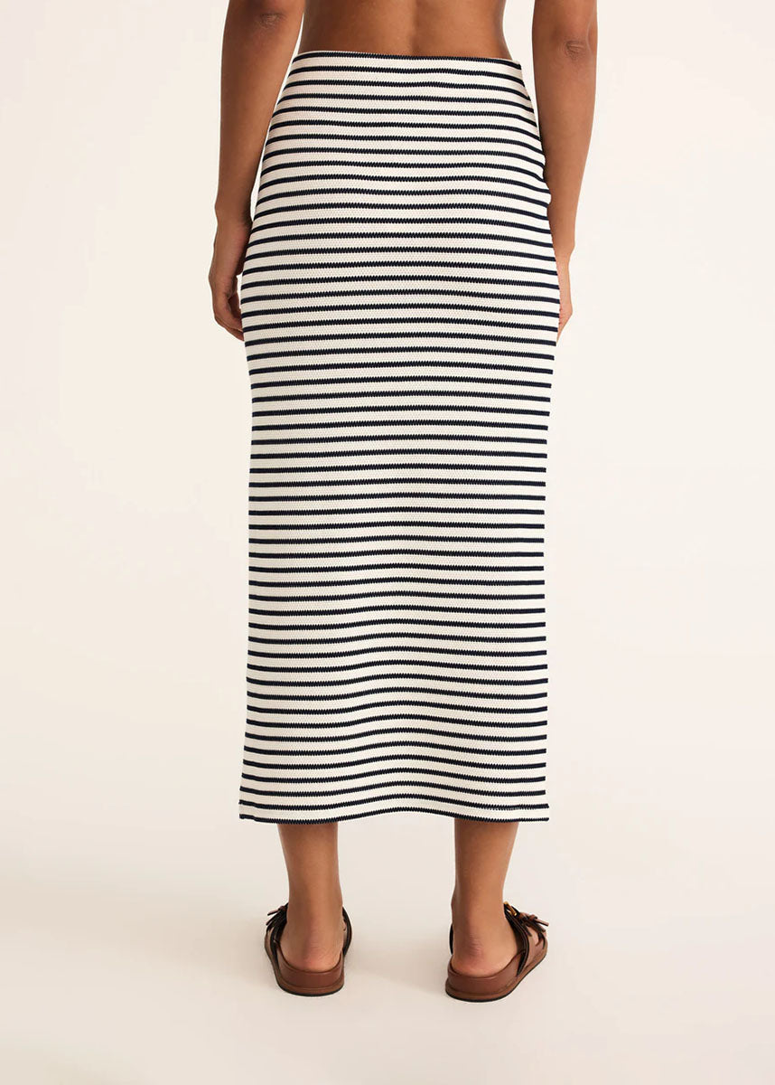 Ainslie Stripe Midi Skirt - Eclipse