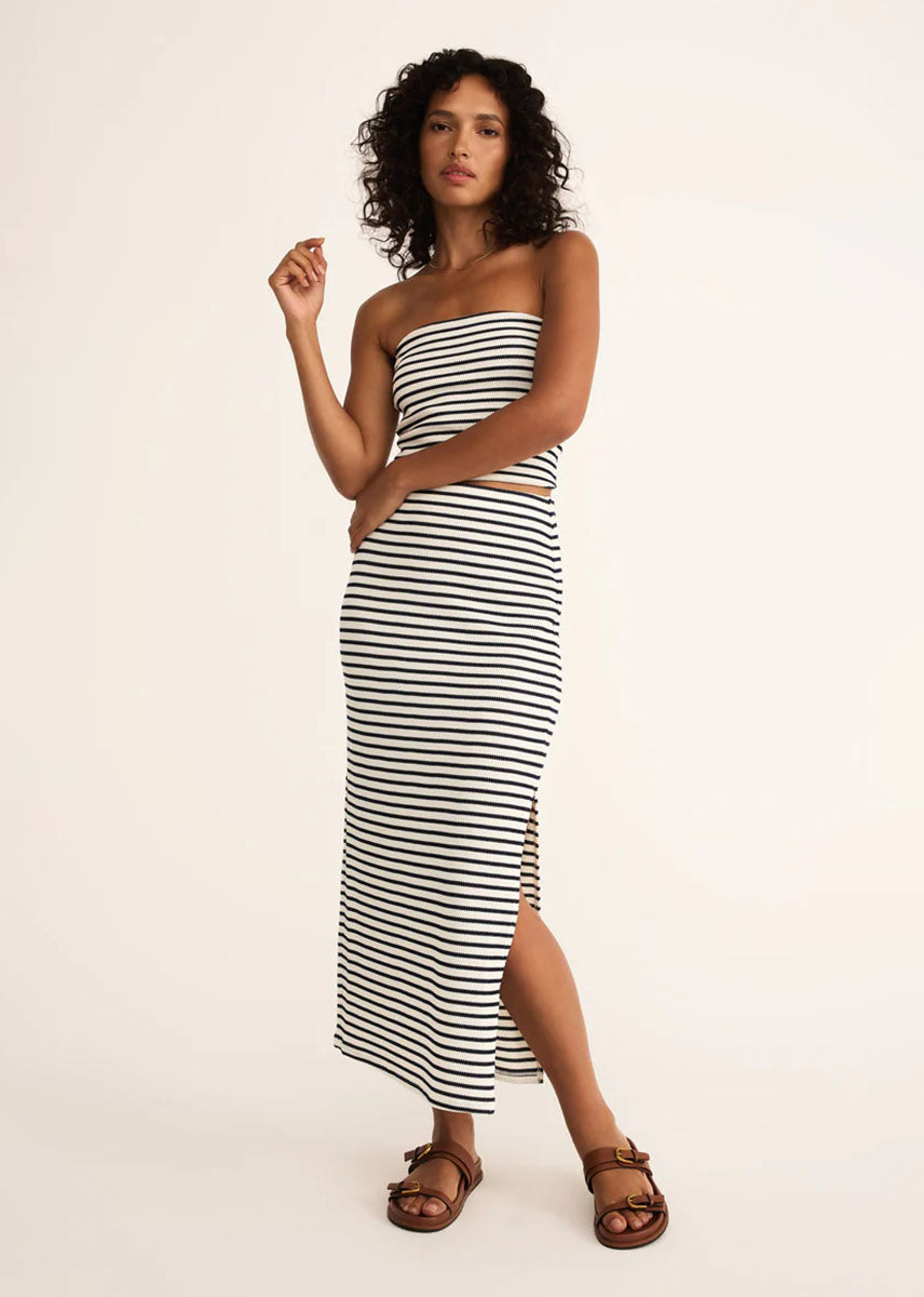 Ainslie Stripe Midi Skirt - Eclipse
