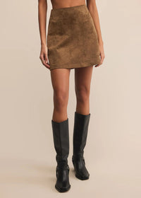 Ciera Suede Mini Skirt - Coconut