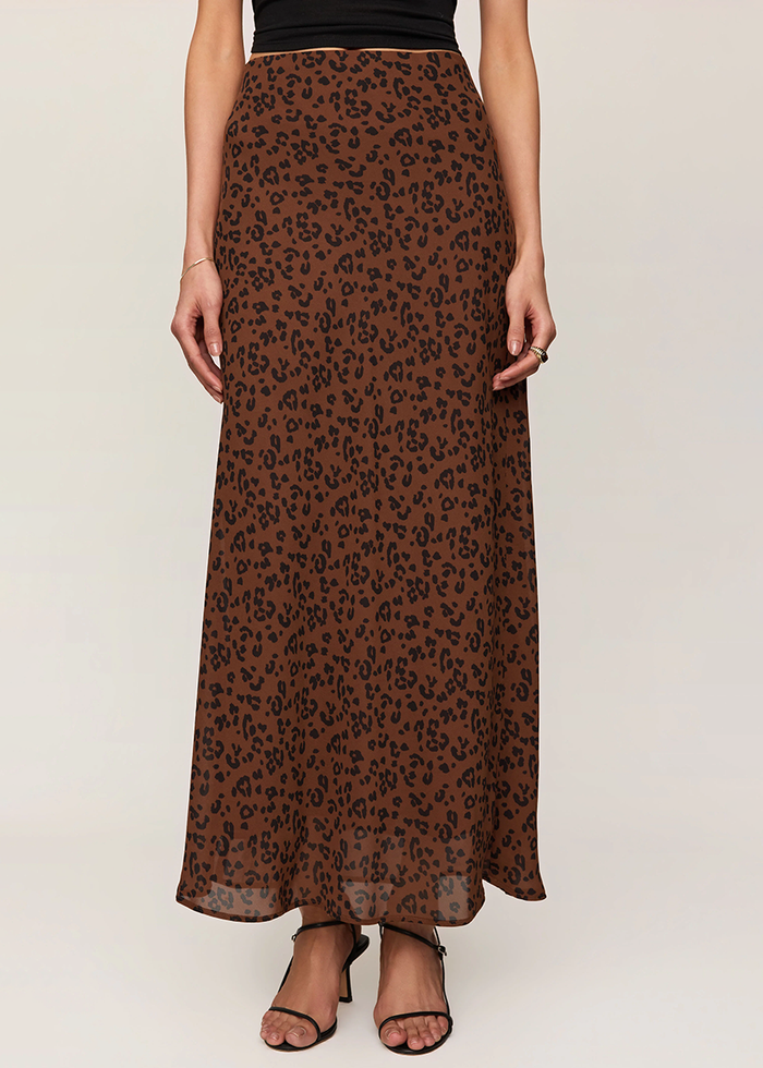Europa Leopard Skirt - Burnt Umber