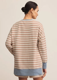 Layer Up Stripe Sweatshirt - Evening Sand