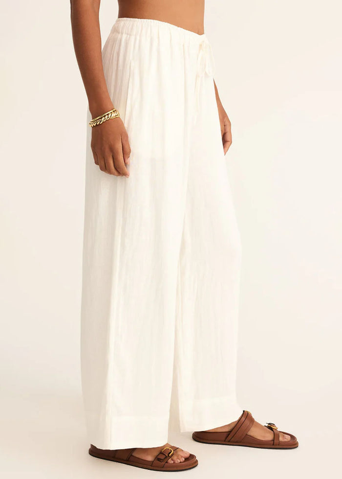 Easton Linen Pant - White
