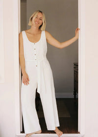 Adler Linen Jumpsuit - White