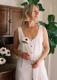 Adler Linen Jumpsuit - White