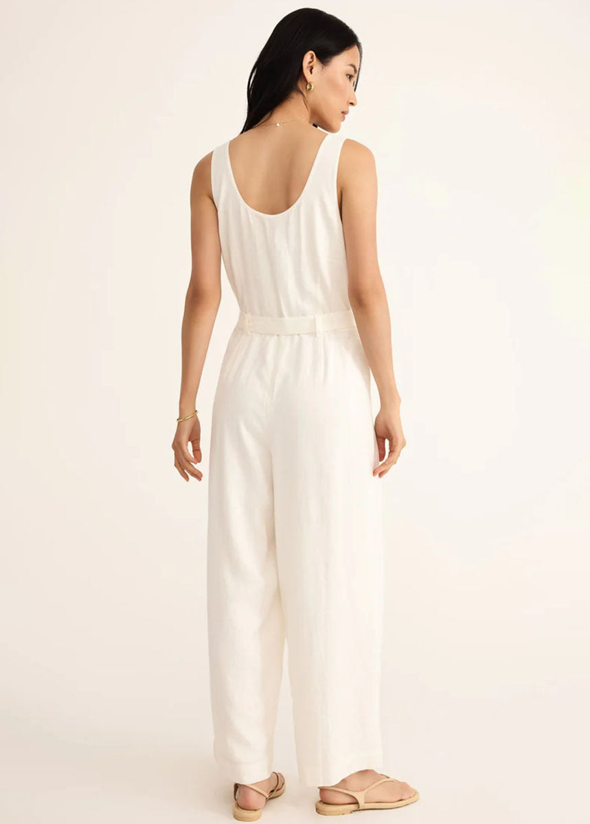 Adler Linen Jumpsuit - White