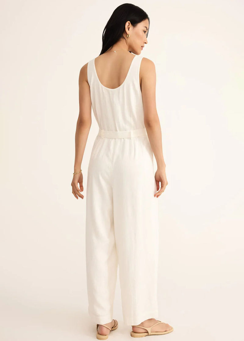 Adler Linen Jumpsuit - White