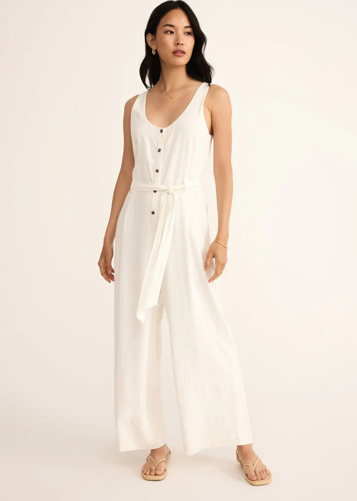 Adler Linen Jumpsuit - White