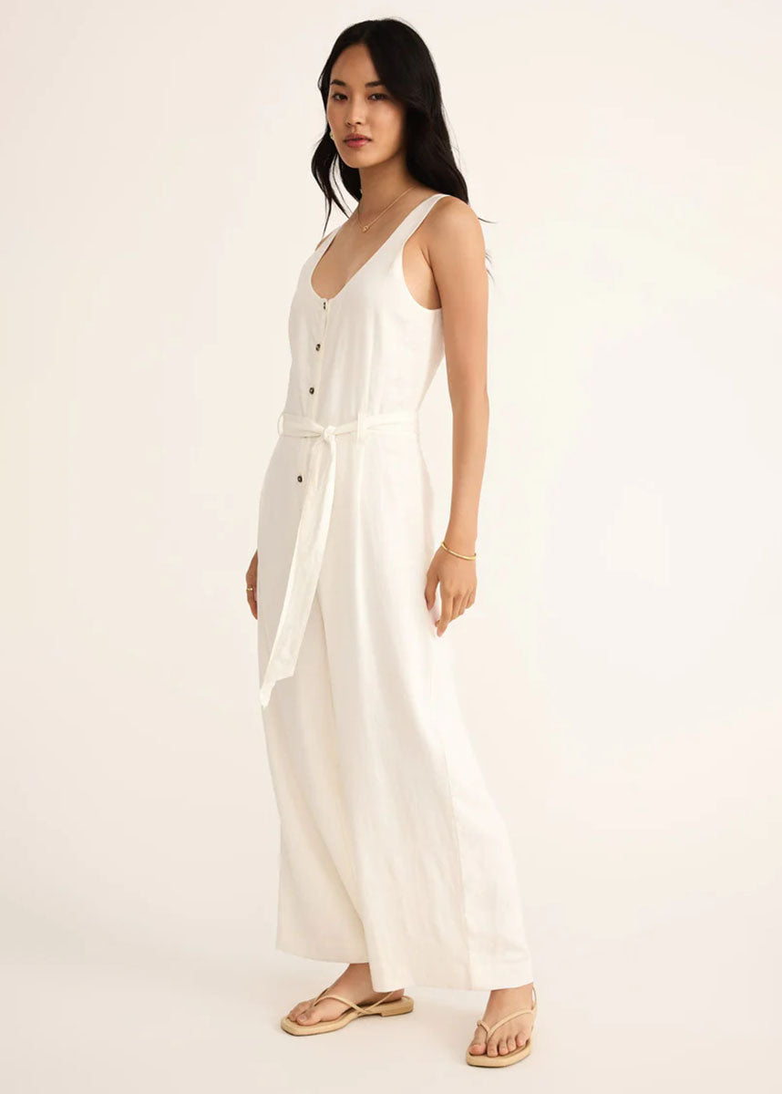 Adler Linen Jumpsuit - White