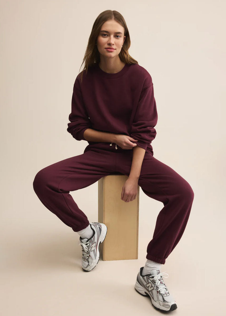 Stadium Cotton Jogger - Merlot