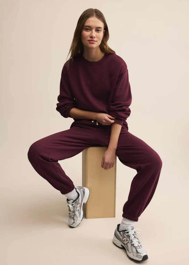 Stadium Cotton Jogger - Merlot