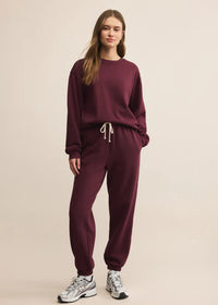 Stadium Cotton Jogger - Merlot