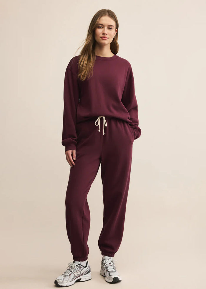 Stadium Cotton Jogger - Merlot