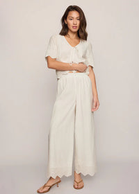 Sea Esta Embroidered Pant - White