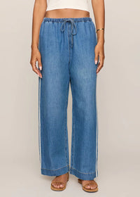 The Sidelines Denim Track Pant - Dreamstate