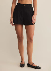 Topanga Linen Short - Black
