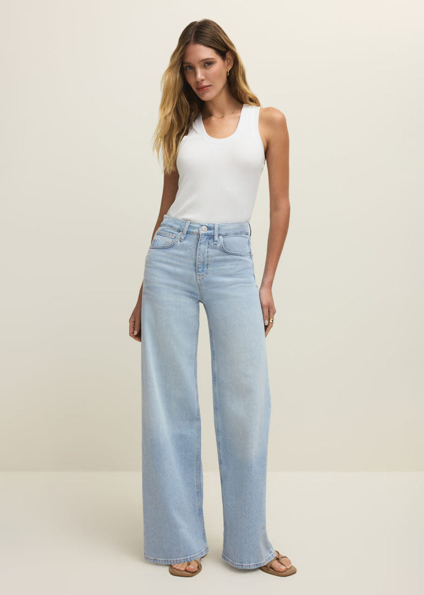 Sirena Colorblocked Rib Tank - White