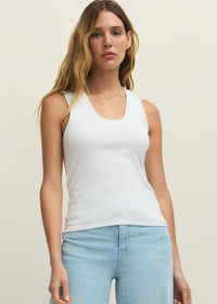Sirena Colorblocked Rib Tank - White
