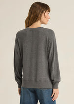 Wilder Cloud Long Sleeve Top - Charcoal Heather