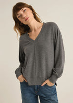 Wilder Cloud Long Sleeve Top - Charcoal Heather