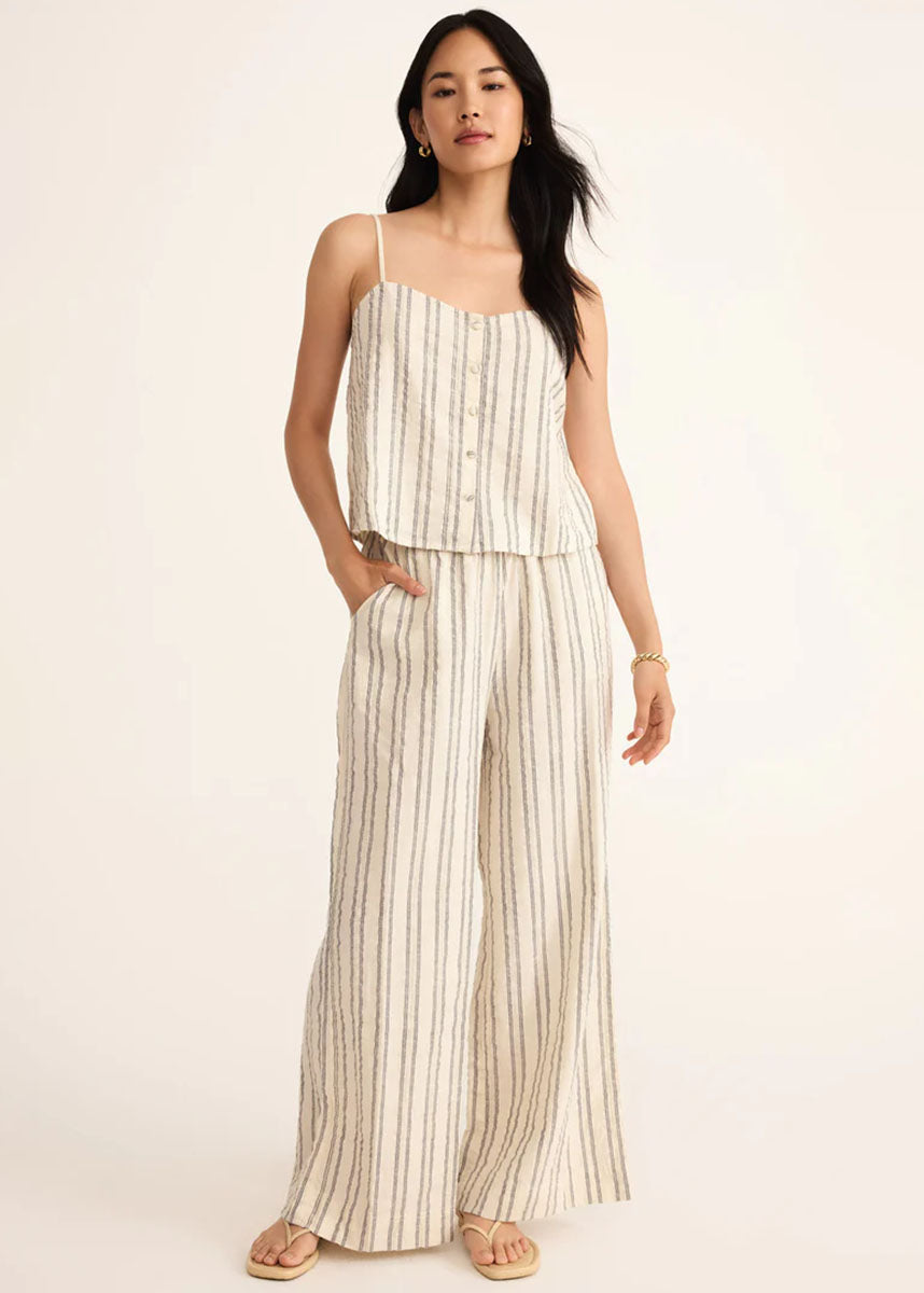 Savoy Stripe Tank - Sea Salt