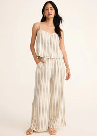 Savoy Stripe Tank - Sea Salt